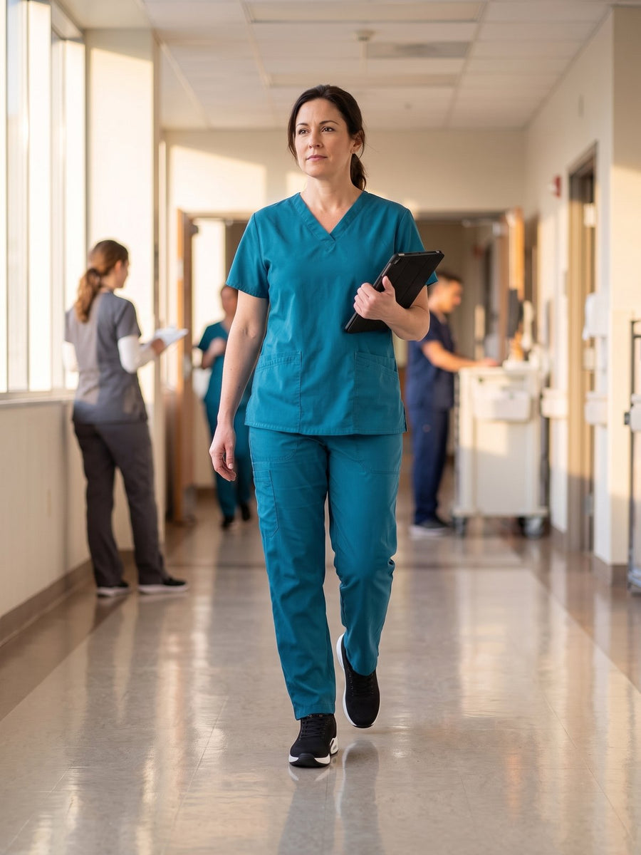 Hour 6, mid-shift, in Again Shift (her shift in one day)