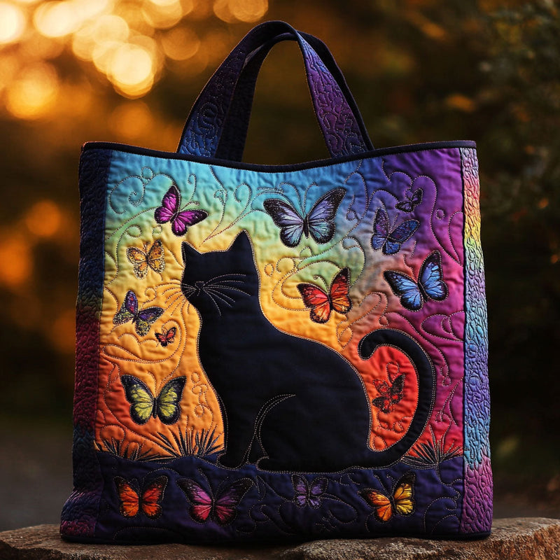 Poemheart Cat Quilted Tote Bag