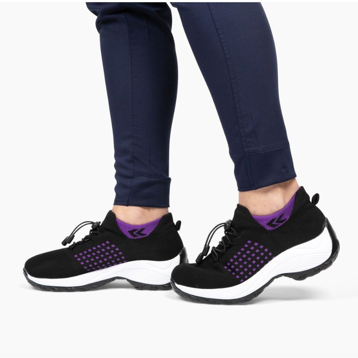 Again Glide in Black / Purple — worn