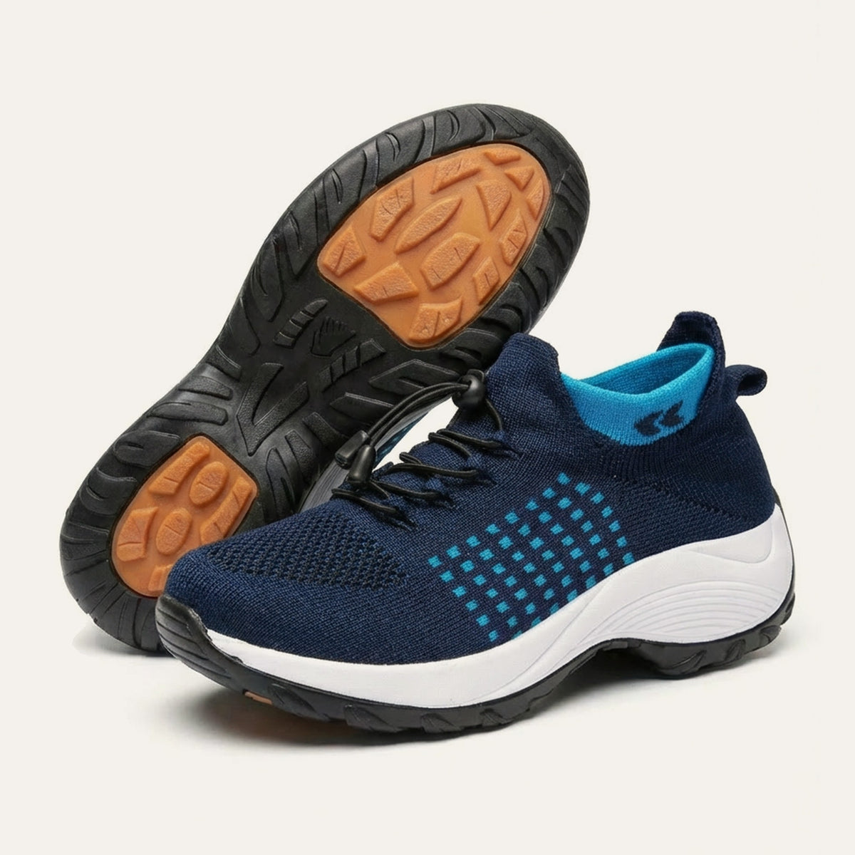 Again Glide in Navy / Sky — side view and sole