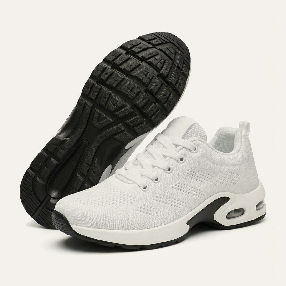 Again Shift in White — side view and sole