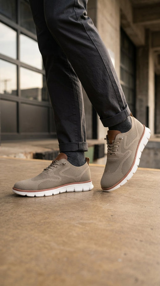 Stepping onto a loading-dock ramp in Again Wide